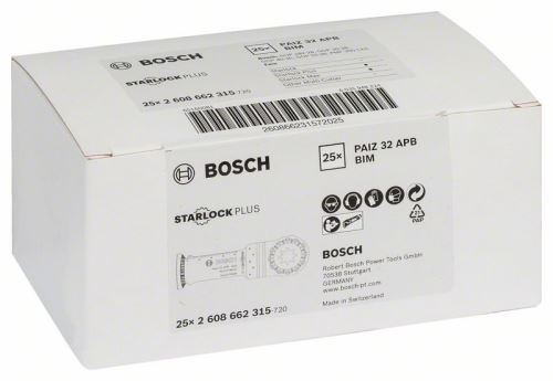 Hoja de sierra de inmersión BOSCH BIM PAIZ 32 APB Madera y metal 60 x 32 mm 2608662315