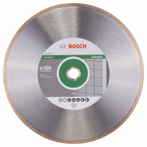 BOSCH Disco de corte Diamante Estándar para Cerámica 350 x 30+25,40 x 2 x 7 mm 2608602541