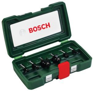 Juego de fresas de carburo BOSCH de 6 piezas (Ø vástago 8 mm) 2607019463