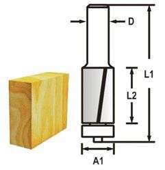 MAKITA Fresa ranuradora 2 filos vástago 8 mm, 12,7x13x56 mm D-47737