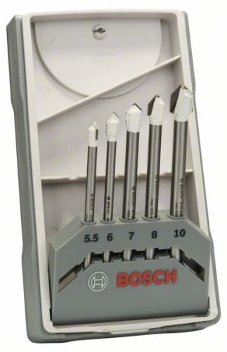 BOSCH Juego de brocas para azulejos de 5 piezas CYL-9 Cerámica 5,5; 6,0; 7,0; 8,0; 10,0 mm 2608587170