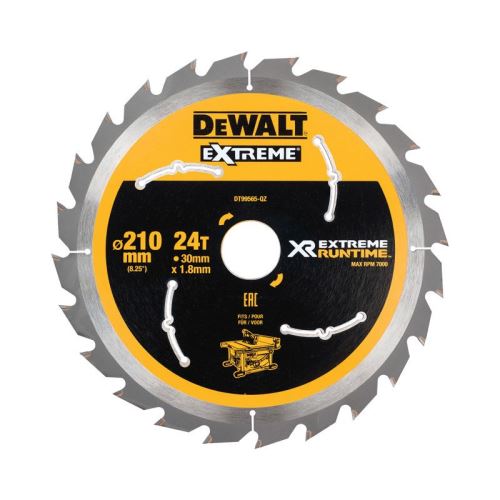 Hoja de sierra DeWALT (ideal para sierras FLEXVOLT), 210 x 30 mm, 36 dientes DT99566