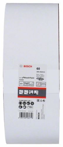 BOSCH Juego de bandas de lija de 10 piezas X440 100 x 610 mm, 60 2608606135