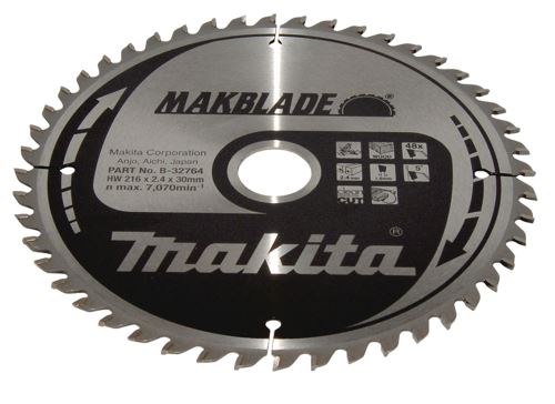 MAKITA hoja de sierra para madera MAKBLADE 216x2,4x30 mm 48 dientes B-32764