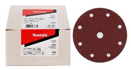 MAKITA papel de lija Velcro 150 mm 6 agujeros K400, 50 uds P-37649