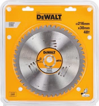 DeWALT Hoja de sierra TCG -5°, aluminio, 216 x 30 mm, 48 dientes DT1914