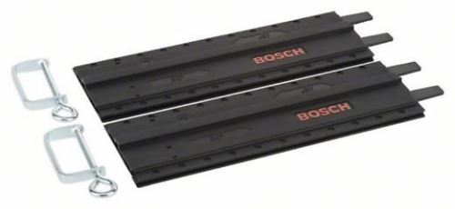 BOSCH Carril guía de plástico de 2 piezas con abrazaderas para carpintería con tornillos 700 mm (2x 350 mm) 2609255732