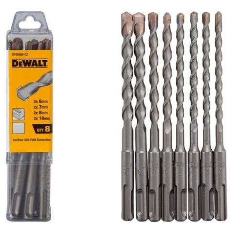 Juego de brocas DeWALT SDS-Plus, longitud 160 mm (8 piezas) DT60300