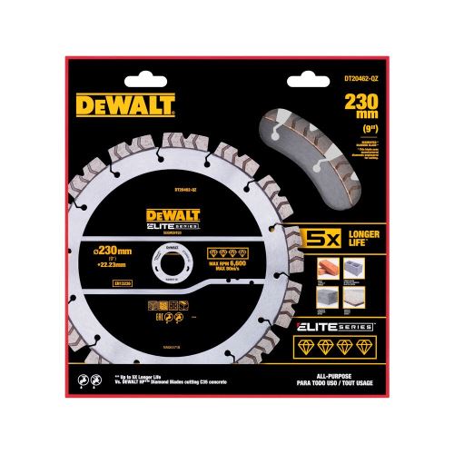 Hoja de sierra de diamante segmentada DeWALT, 230 mm DT20462