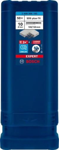 BOSCH EXPERT taladro SDS plus-7X, 10x100x165 50 uds 2608900193