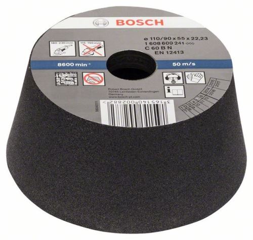 BOSCH Vaso de molienda cónico - piedra/hormigón 90 mm, 110 mm, 55 mm, 60 1608600241