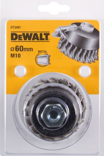 DeWALT Cepillo de alambre con nudos giratorios para amoladoras angulares 65 mm, longitud de alambre 18 mm DT3500