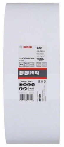 BOSCH Juego de bandas de lija de 10 piezas X440 100 x 610 mm, 120 2608607263