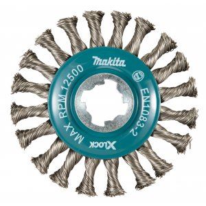 Cepillo de disco MAKITA alambre de acero inoxidable alambre trenzado diámetro 0,5 mm X-LOCK 115 mm D-73352