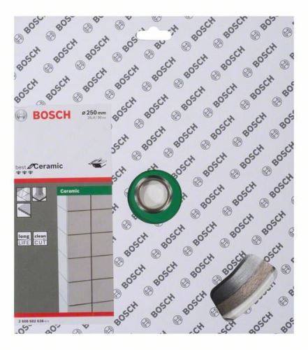 BOSCH Disco de corte de diamante Best for Ceramic 250 x 30/25,40 x 2,4 x 10 mm 2608602638