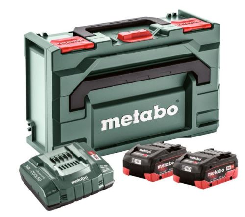 METABO Set básico (cargador + baterías) 18V / 2 x LiHD 8.0 AH+ ASC ULTRA + maletín 685131000