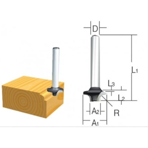 Fresadora MAKITA para bordes redondeados D-09363