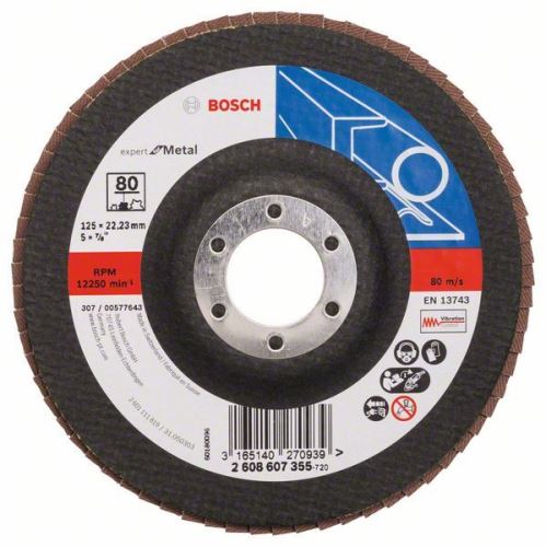 BOSCH Muela abrasiva de láminas X551, Expert for Metal D = 115 mm; G = 60, refractado 2608606753