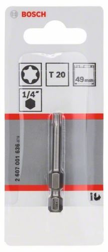 BOSCH Punta de destornillador extra dura Extra-Hart T20, 49 mm 2607001636