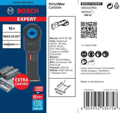 BOSCH EXPERTO STARLOCKMAX MAII32AIT, 10 piezas 2608900023