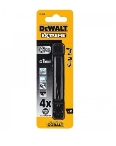 DeWALT Broca para metal HSS-E COBALTO 1,0 x 34 mm (2 uds) DT4958