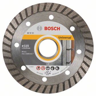 BOSCH Disco de corte diamantado Estándar para Universal Turbo 180 x 22,23 x 2,5 x 10 mm 2608602396