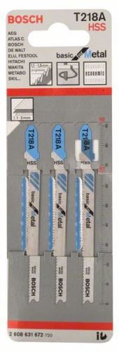 BOSCH Hoja de sierra para sierra alternativa T 218 A Basic para Metal (3 uds) 2608631672