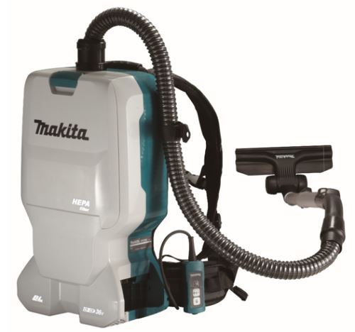 MAKITA Aspirador de mochila inalámbrico Li-ion LXT 2x18V, sin batería DVC660Z