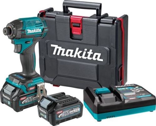 Makita Atornillador de impacto inalámbrico 1/4" Li-ion XGT 40V/2.5Ah TD002GD202