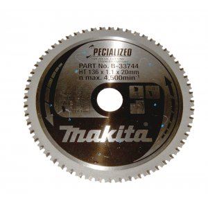 Hoja de sierra MAKITA acero SPECIALIZED 136x1,1x20 mm 56 dientes B-33744