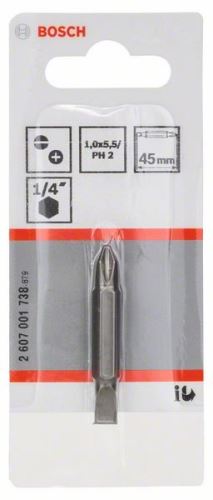 BOSCH Broca de doble cara S 1,0x5,5; PH2; 45mm 2607001738