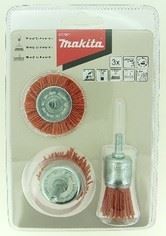 MAKITA juego de cepillos de nailon para lijado basto 3 piezas D-70742