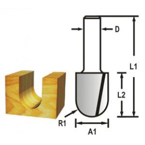 MAKITA Vástago de fresa ranuradora 8 mm, 12,7x19x51 mm D-47852