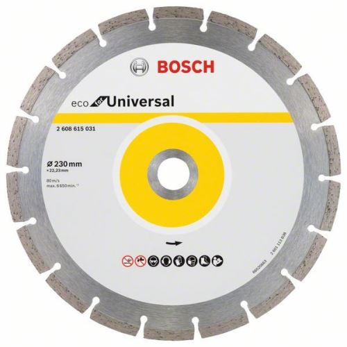 BOSCH Disco de corte Diamante ECO Para Universal 150x22,23x2,1x7 (10 uds) 2608615042