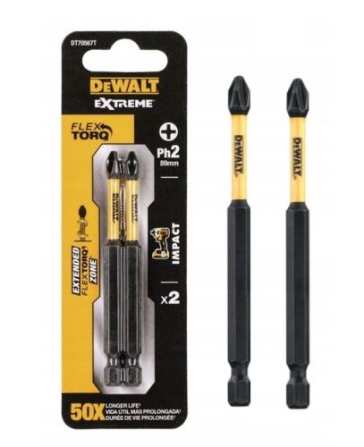 Juego de puntas DeWALT PH2, 85 mm (2 piezas) DT70567T