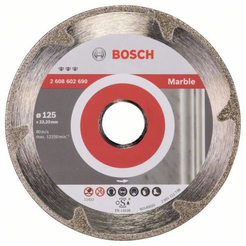 BOSCH Disco de corte de diamante Best for Marble 125 x 22,23 x 2,2 x 3 mm 2608602690