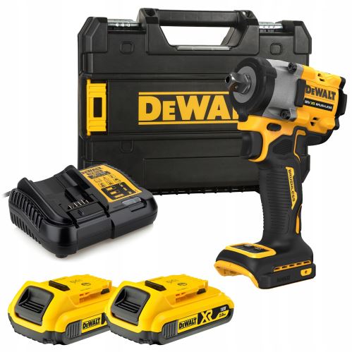 DEWALT Atornillador de impacto inalámbrico (2x2Ah) 18V (1/2"), 2x batería DCF922D2T