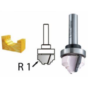 MAKITA Cortador de perfiles con vástago de rodamiento 8 mm, 22x13x54 mm D-48262