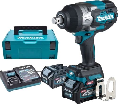 Makita Atornillador de impacto inalámbrico 3/4" Li-ion XGT 40V/4.0Ah, Makpac TW001GM201