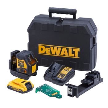 Láser DeWALT Cross con haz verde, batería 2Ah DCLE34021D1