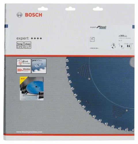 BOSCH Hoja de sierra circular Expert para acero 305 x 25,4 x 2,6 mm, 60 2608643060