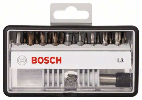 BOSCH Juego de puntas de atornillar (18+1) piezas Robust Line, L Extra-Hart 25 mm, juego de (18+1) piezas 2607002567