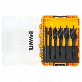 DeWALT Juego de brocas para madera de tres ranuras 152 mm / 13, 16, 20, 22, 25, 32 mm / (6 piezas) DT90238