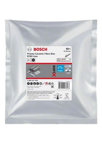 BOSCH EXPERT PRISMA X-LOCK disco de fibra R782,125,P60,25uds 2608621825