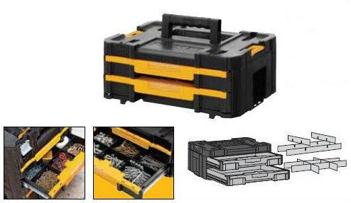 DeWALT TSTAK IV - maleta con dos cajones para accesorios DWST1-70706