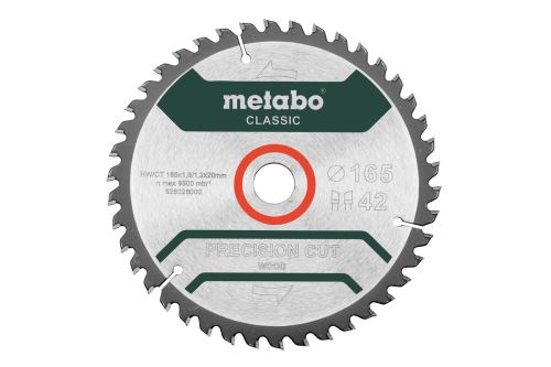 METABO Hoja de sierra 165 x 20 mm, 42 dientes, 5° 628026000