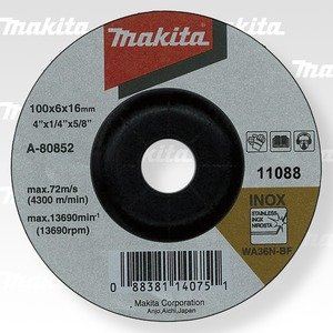 Disco abrasivo MAKITA acero inoxidable 100x6x16 mm A-80852