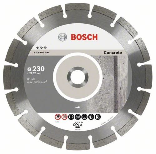 BOSCH Disco de corte de diamante Estándar para hormigón 230 x 22,23 x 2,3 x 10 mm (10 piezas) 2608603243