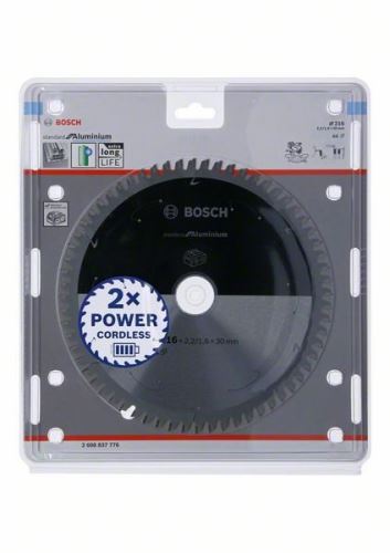 BOSCH Hoja de sierra para sierras inalámbricas; Estándar para Aluminio 216x30x2.2/1.6x64T 2608837776