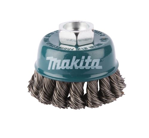 Cepillo MAKITA en forma de copa 75 mm, alambre trenzado de acero inoxidable 0,5 mm D-77497